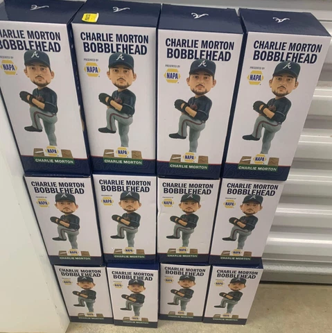 CHARLIE MORTON Bobblehead Atlanta Braves SGA World Champions NEW IN BOX Cover