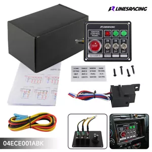 LR Racing Switch Panel Ignition Engine Start Rocker 3 Pins & Lights Switch Panel - Picture 1 of 11