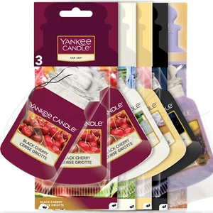 YANKEE CANDLE Hanging Cardboard Car Jar Air Freshener Pack of 3 *CHOOSE ITEM* - Picture 1 of 6