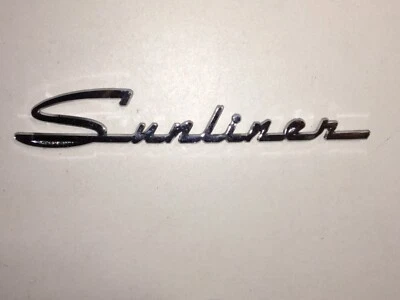 Ford Convertible 1955 1956 "Sunliner" guardabarros delantero placa de identificación emblema nos-r Foto 1 de 4