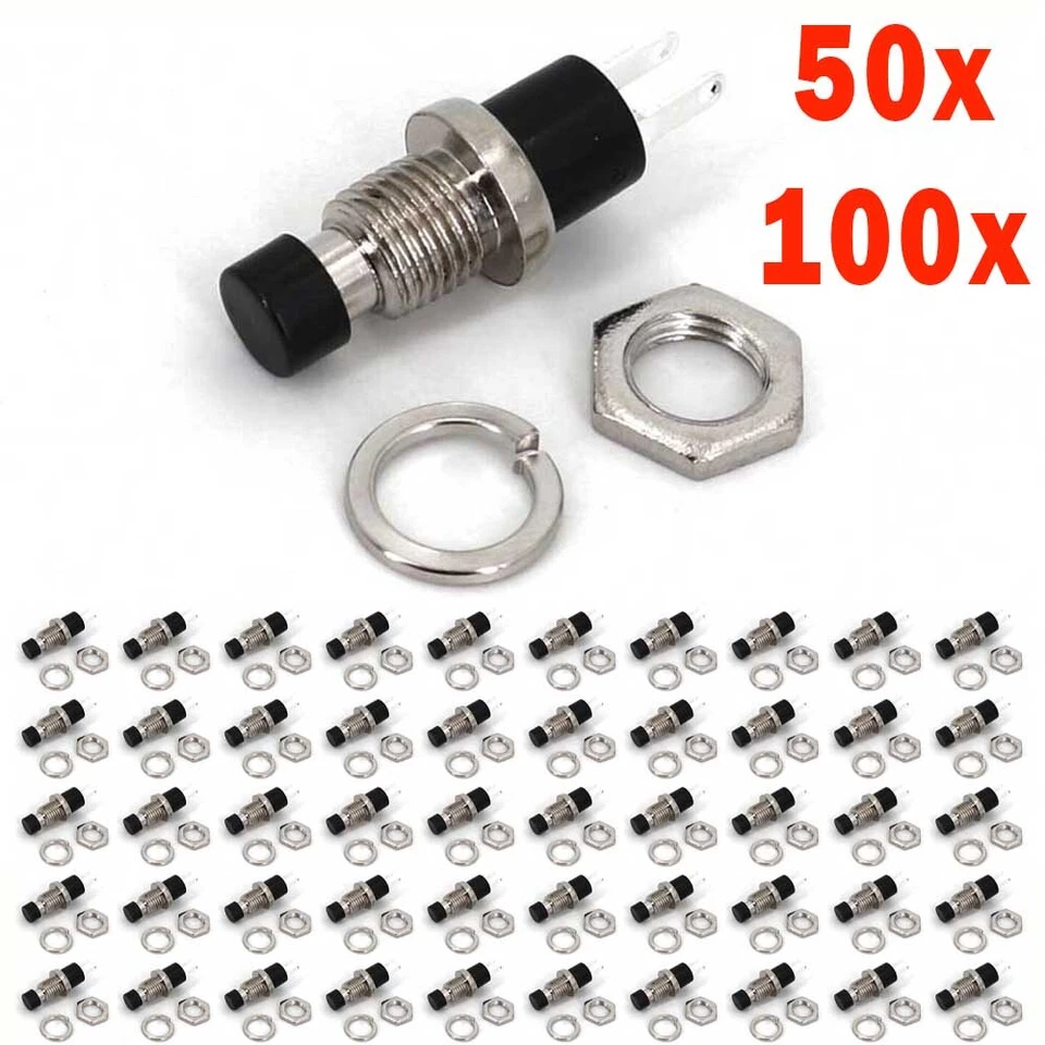 50/100pcs PBS-110 2Pin Momentary Normally Open 7mm Reset Push Button Switch USA - Image 1 of 1