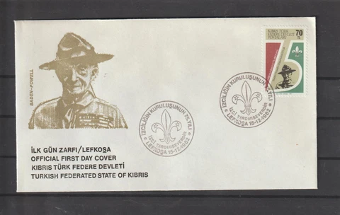 CYPRUS - TURKISH STATE OF KIBRIS 1982 BOY SCOUTING FDC, SG#131 Cover