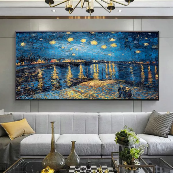 Van Gogh Oil Paintings Print on Canvas Abstract Wheat Field Starry Night Poster