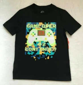 Wonder Nation Boys Black Short Sleeve Game Over Graphic T-Shirt Size XS (4-5)NWT - Picture 1 of 10