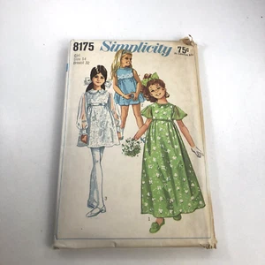 Simplicity Vtg Pattern 8175 Girls Dress 2 Lengths Special Occasion 14 UNCUT 1969 - Bild 1 von 4