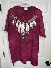 Vintage Southwest Tie Dye T-Shirt Large RagTops USA Feather Native Single Stitch