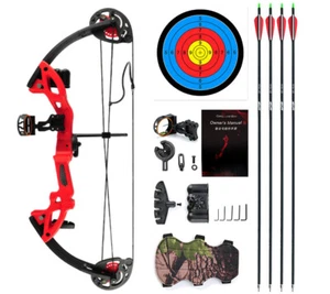 15-29lbs Compound Bow Sets Beginners Right Hand Bow Archery Hunting Equipment - Picture 1 of 15