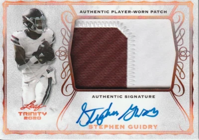 2020 Leaf Trinity 2 Color Auto Patch PA-SG1 Stephen Guidry Mississippi State - Image 1 of 2