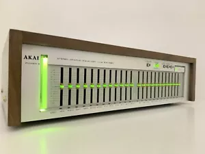 AKAI EA G90 Stereo Graphic Equalizer Rare Wood LED 2 Color Vintage WORK GoodLook - Imagen 1 de 21