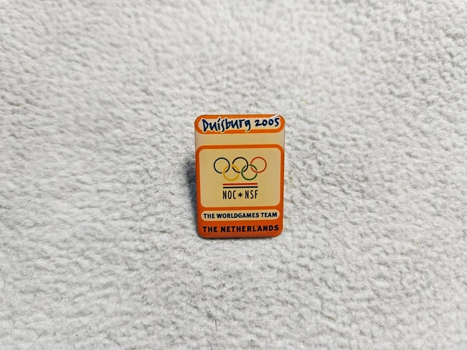 Значок NOC Олимпийский комитет Нидерландов Всемирные игры Дуйсбург 2005 - Изображение 1 из 1