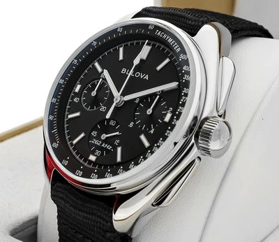 Bulova Lunar Pilot Archive Series Sapphire Crystal Chronograph Watch 96A225 - Image 1 of 4