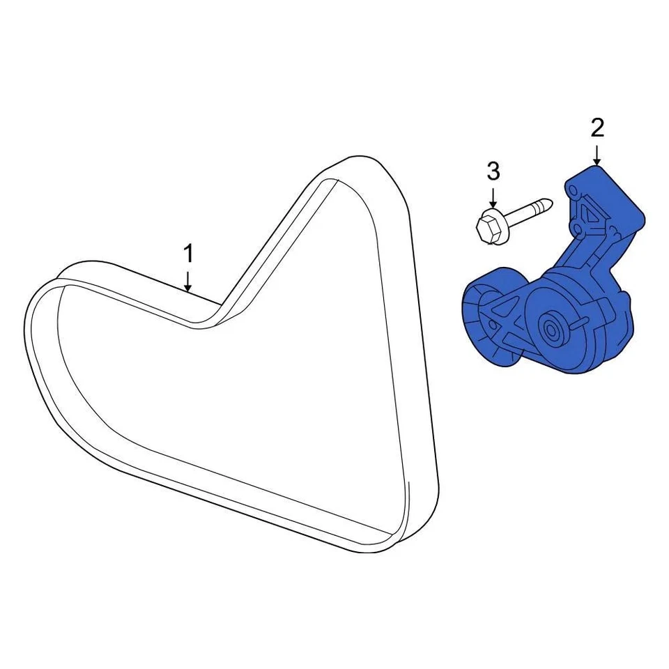 For Audi TTS Quattro 09-15 Audi Accessory Drive Belt Tensioner Assembly Foto 1 de 4