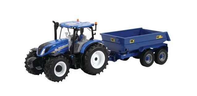 BRITAINS LC43268 NEW HOLLAND T6 + NC TILT DUMPER TRAILER SET 1:32 Modellino - Immagine 1 di 1