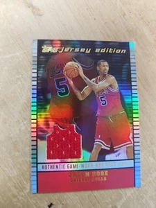 Maglia Jalen Rose 2002-03 Topps Edizione Autentica Gioco Indossata Road Jersey Bulls - Foto 1 di 12