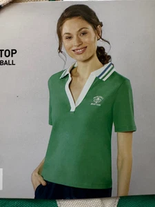 Womens Pickle Ball pickleball shirt Top Polo Medium moisture control quick dry - Picture 1 of 3