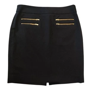 Falda lápiz Banana Republic Sloan Fit bolsillo cremallera, negra, 20" largo talla 8 - Imagen 1 de 8