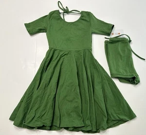 Omi Jo Well Dressed Wolf Girls Size 6 Green Dress with Bloomers Shorts - Picture 1 of 4