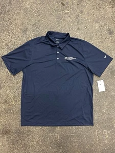 Polo de golf Nike para hombre XL azul logotipo nuevo con etiquetas poliéster azul marino empresa al aire libre - Imagen 1 de 9