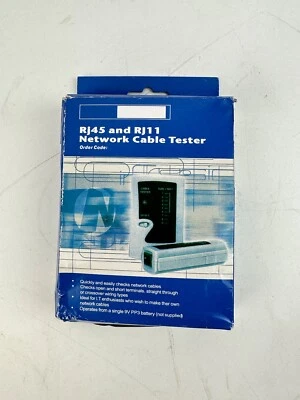Probador de cables de red - Herramienta de prueba de cables telefónicos RJ45 Ethernet y RJ11 Foto 1 de 4