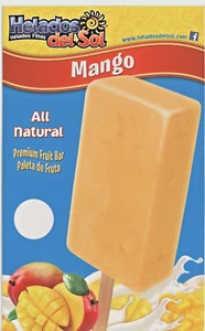 Helados del Sol Mango ice cream bar Ice Cream Truck Sticker 5"x8" - Picture 1 of 1