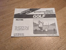 Golf Nintendo NES Anleitung Spielanleitung Manual