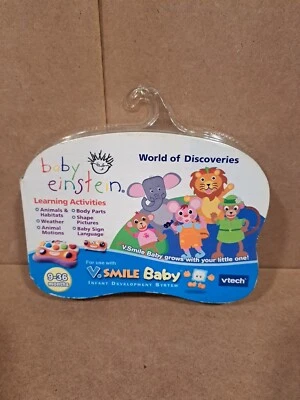 Baby Einstein V. Smile Baby Vtech Smartridge World of Discoveries Game - Image 1 of 3
