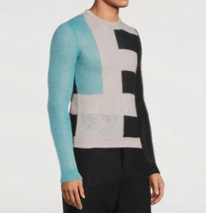 RICK OWENS Strobe Biker Nylon And Mohair Wool Sweater - Picture 1 of 9