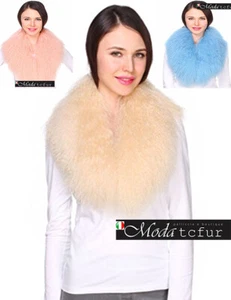 COLLO PELLICCIA di Mongolia Mongolian fur collar Col en fourrure mongole мех - Picture 1 of 15
