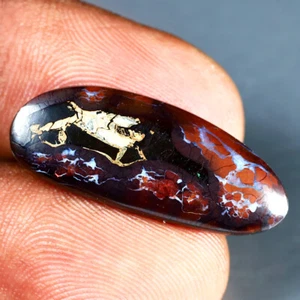 6.74 ct Shimmering Fancy (26 x 10 mm) Multi Australian Koroit Boulder Opal - Picture 1 of 1