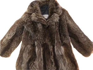 GENUINE RACCOON FUR COAT Fitted Jacket FOR MEN Sz.2XS (35) n.621 - Bild 1 von 7