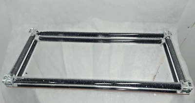 Black Mirrored Tray Crushed Diamond Crystal Placement or Serving Tray 38cm x 8cm - Image 1 of 4