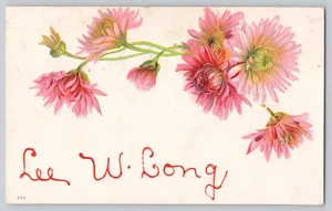 Postcard Greetings Flowers embossed C 1910? - Picture 1 of 2