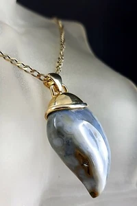 Colgante plata 925 ágata XL oro adulador vintage silver anello - Imagen 1 de 8