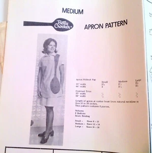 Vtg Betty Crocker Apron Appliqued Spoon Mail Order Pattern Size M 10-12, Uncut - Picture 1 of 3