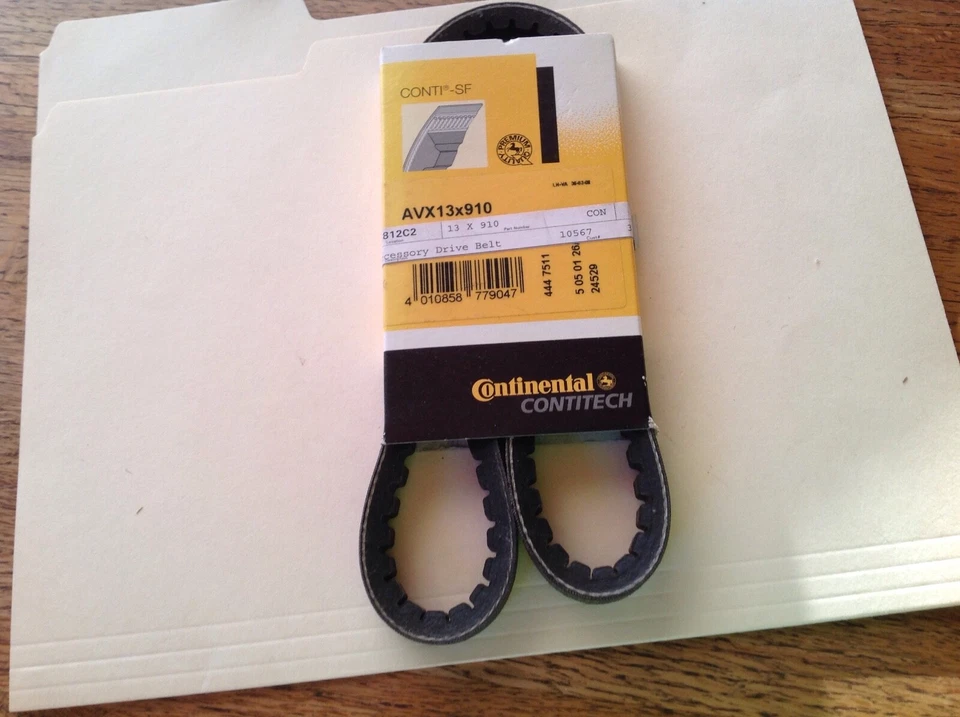 CONTINENTAL CONTITECH 13x910 Accessory Drive Belt for Mitsubishi/Kia/Hyundai New - Imagem 1 de 1