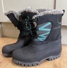 Womens Campri Snow Boots Size 7 - Black/Turquoise  -  Fur Lined