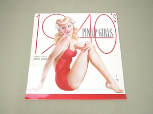 Unbenutzter Vintage Alberto Vargas 1940er Pin Up Girls 1993 Kalender Wahrzeichen 12"x12" - Bild 1 von 5