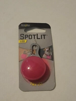Nite Ize SpotLit Carabiner LED Dog Collar Light Pink  Night Safety/Pet Locator - Image 1 of 4