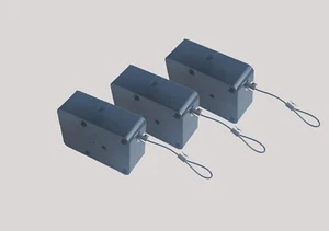 3 X Aufroller arretierbar Stop-Funktion Zugkraft 1500 Gramm Pullbox Stahlseil - Bild 1 von 2
