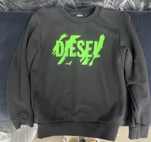 Boys Black And Green Diesel Jumper Age 10 Years In Excellent Condition - Picture 1 of 1