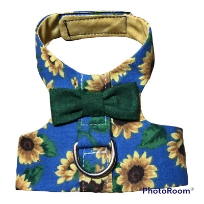 Chaleco arnés para perro hecho a mano girasol M 2540 Foto 1 de 2