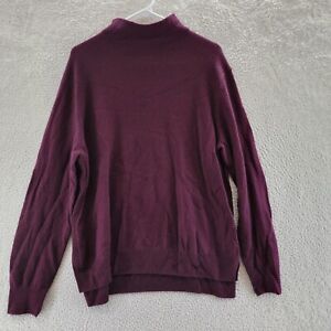 VINCE Cashmere & Wool Blend Sweater Women's XL Bordeaux Mock Neck Pullover L/S*