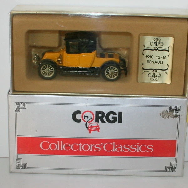 CORGI CLASSICS 1/43 SCALE C862 - 1910 12 / 16 RENAULT YELLOW & BLACK - Bild 1 von 1