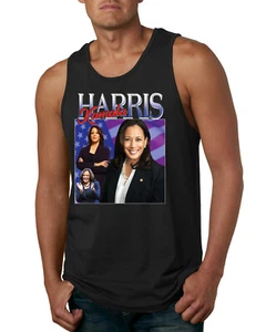 Camiseta sin mangas Kamala Harris for President 2024 Portrait Pro Democrats para hombre - Imagen 1 de 7