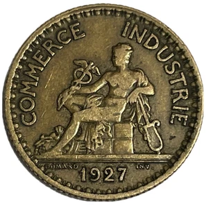 1927 France Bon Pour 1 Franc Chambres de Commerce Industrie  Lot B1-221 - Picture 1 of 6