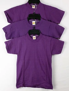 VINTAGE Russell Athletic Youth S (24-26) Purple T-Shirts - Lot of 3 - Picture 1 of 7