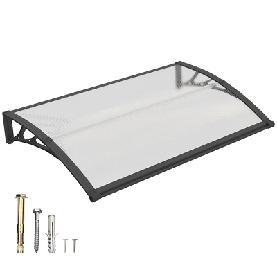 DIY 40"x48" Window Awning Canopy Polycarbonate Sheet Leak-proof Awning over Door - Image 1 of 4