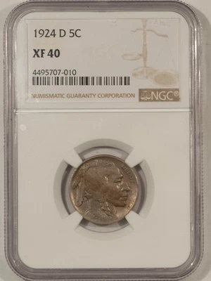 1924-D BUFFALO NICKEL - NGC XF-40 - Image 1 of 3