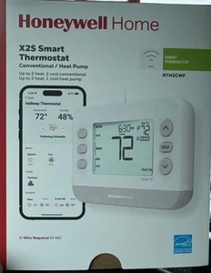 Honeywell Home Smart Thermostat, Conventional/Heat Pum WiFi X2S - Picture 1 of 1