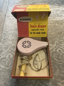 Vintage Kenmore Portable Hair Dryer & Stand  #8312 WORKING/ORIGINAL BOX - Picture 1 of 9